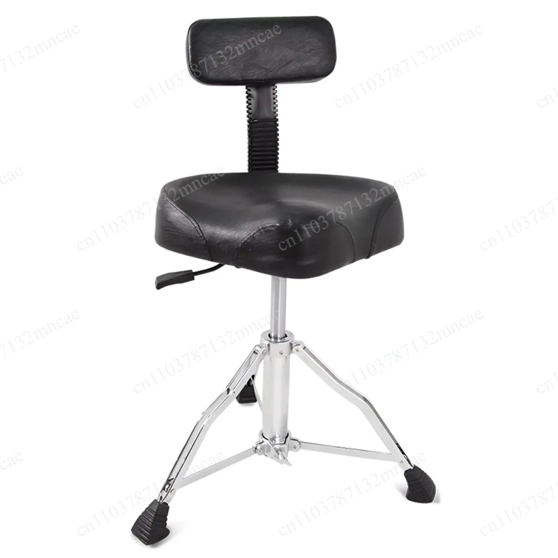 Drum Throne Adjustable - Sgabello per batteria con schienale, resistente,