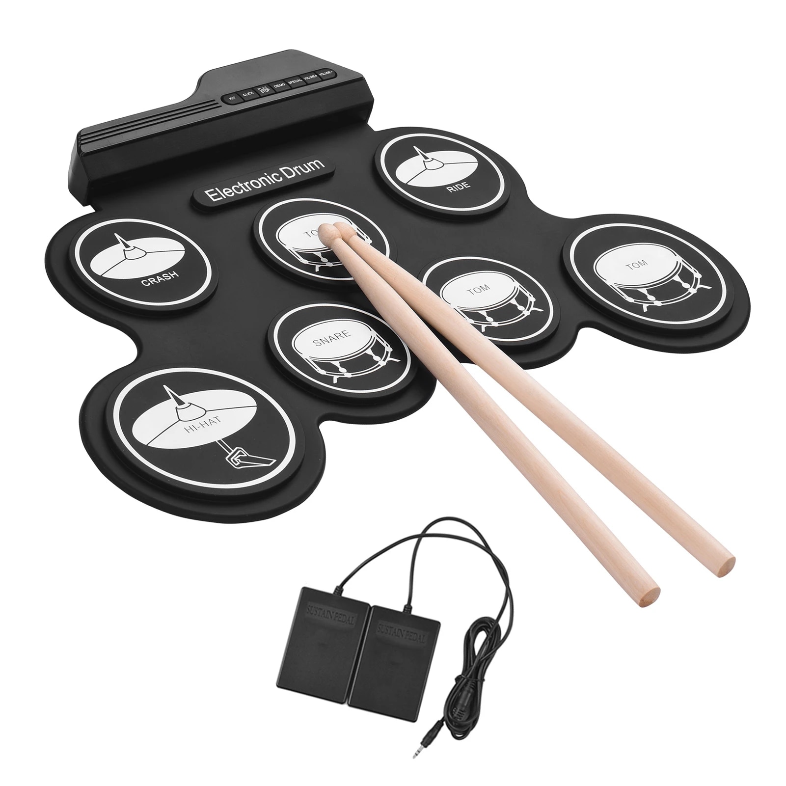 Electronic Drum Set Roll Up - Batteria elettronica Set USB Roll-Up batteria
