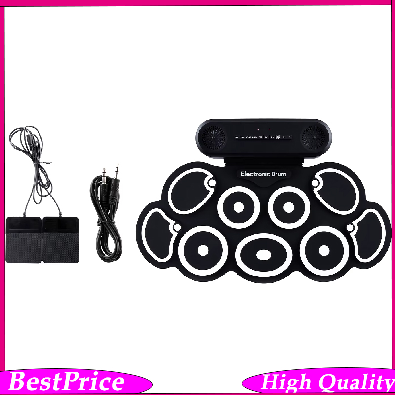 Electronic Drum Set Roll Up - Set di Batteria Elettronica USB Arrotolabile,