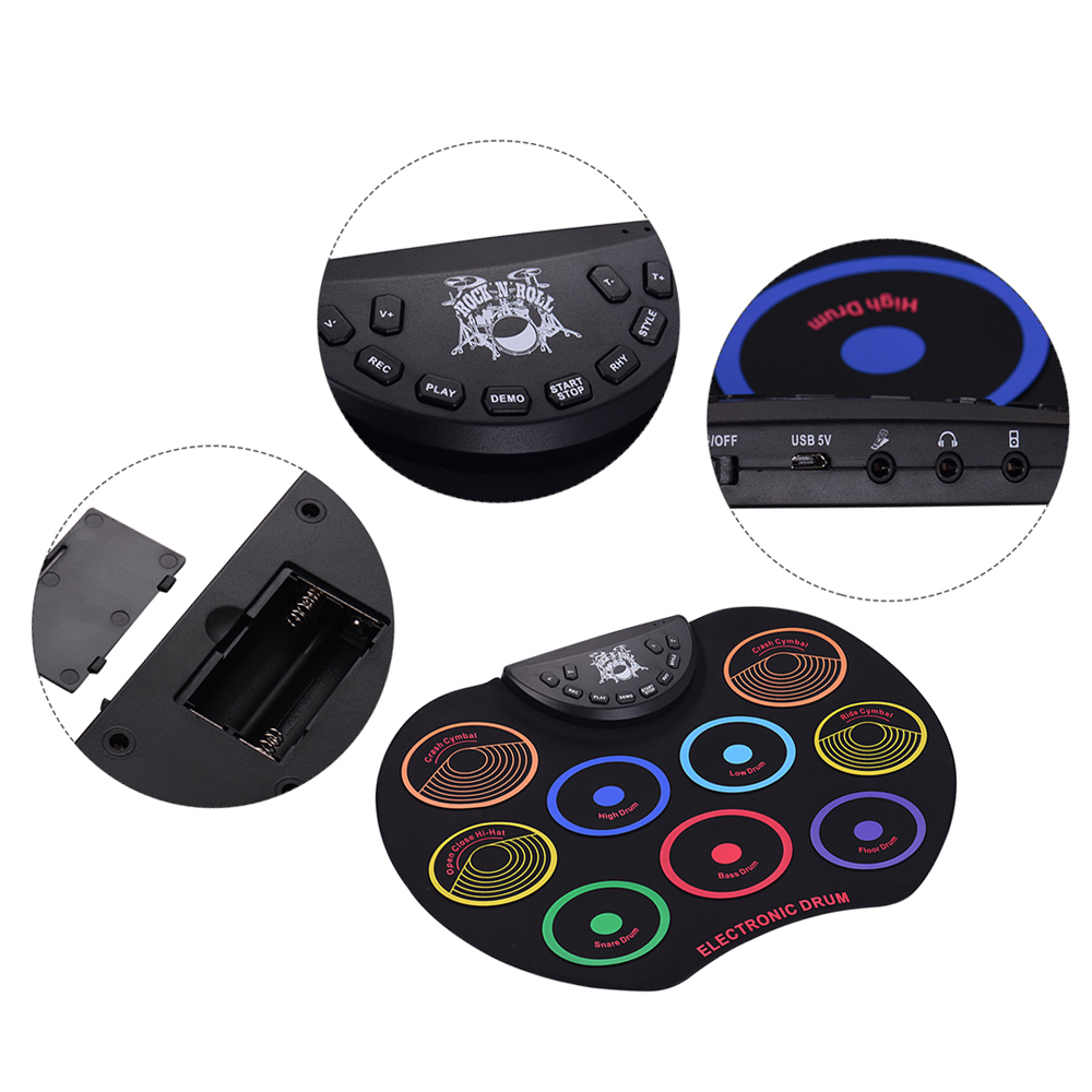 KD12 batteria arrotolabile di  - Electronic Drum Set Roll Up recensione e prezzo