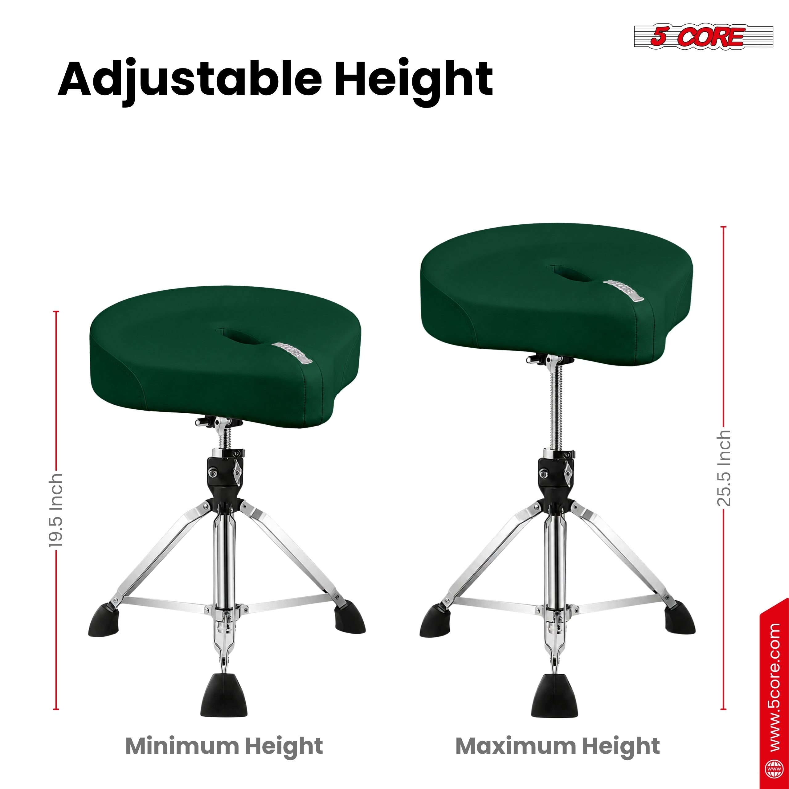 Sgabello per Batteria a 5 Ruot - Drum Throne Adjustable recensione e prezzo