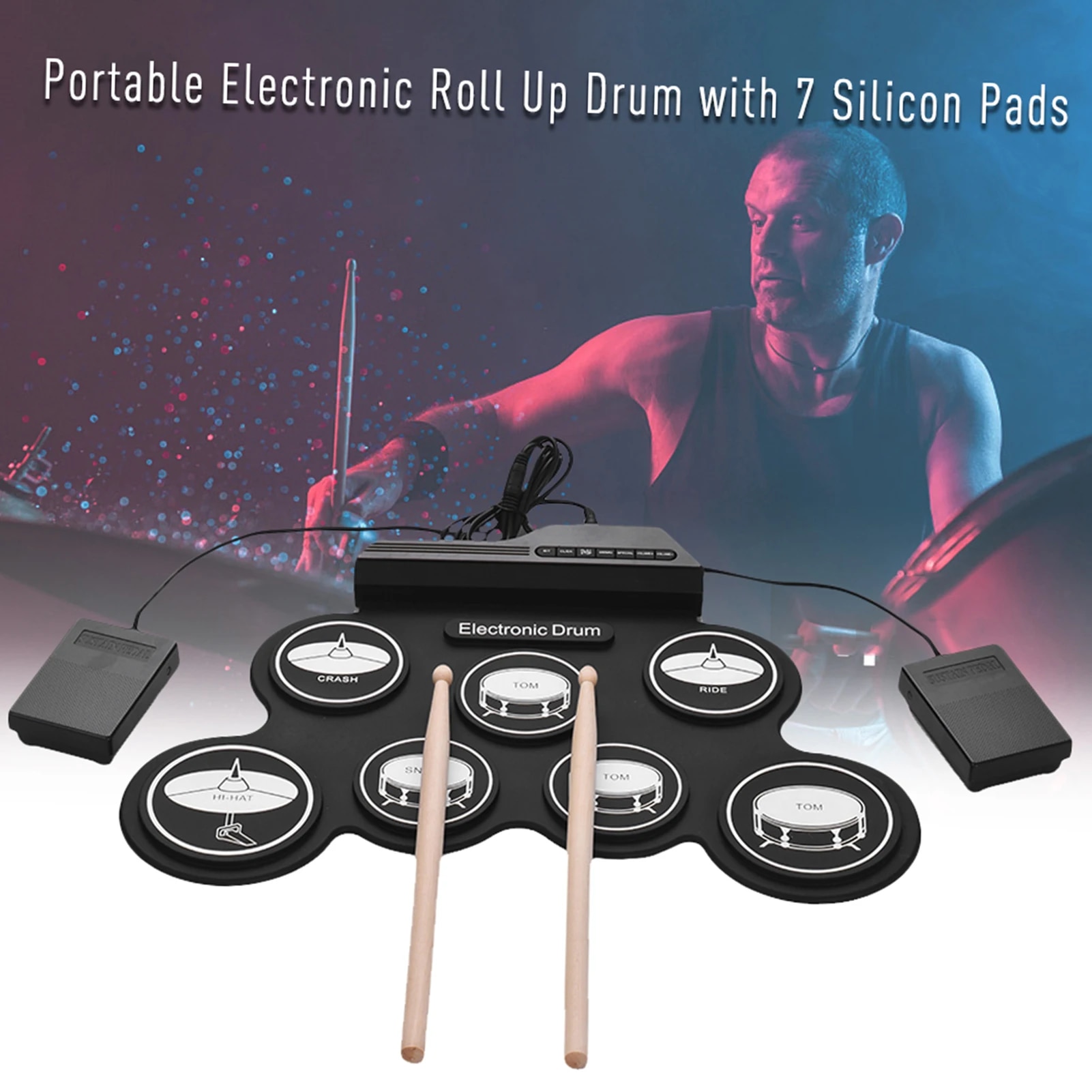 Batteria elettronica Set USB R - Electronic Drum Set Roll Up recensione e prezzo