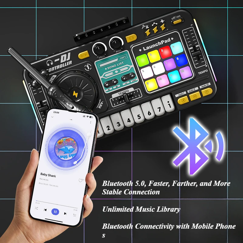 Mixer DJ per bambini con micro - Electronic Drum Kit For Kids recensione e prezzo